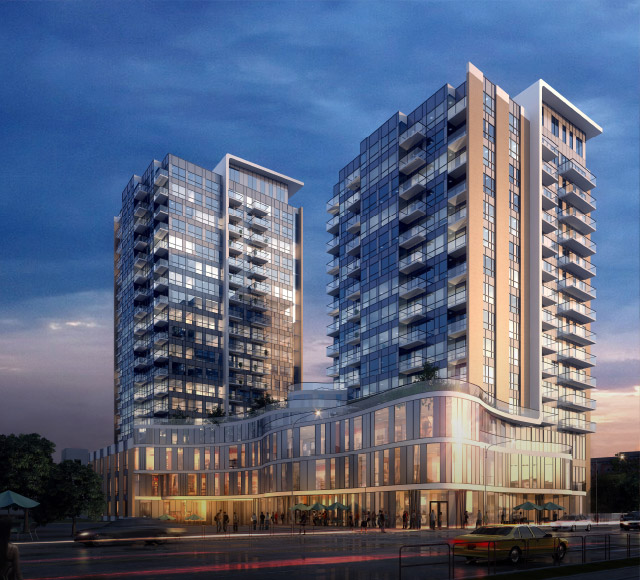 Stunning Streetscape at One Hundred Condominiums in Kitchener